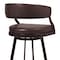 Armen Living Dione 26" Counter Height Barstool in Auburn Bay and Brown Faux Leather 721535746927 - alternate 5